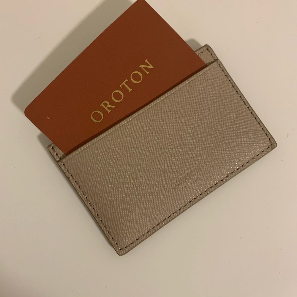 Oroton - 3 Card Sleeve Pouch in Fawn - Picture 6 of 11
